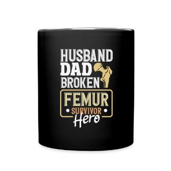 Leg Reconstruction Restoration - Full Colour Mug - black - Front