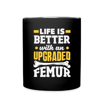 Leg Reconstruction Restoration - Full Colour Mug - black - Front