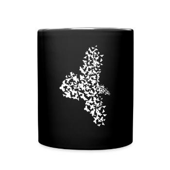Crow Raven Tree Ravens Flying Crows - Tasse einfarbig - Schwarz - Vorne