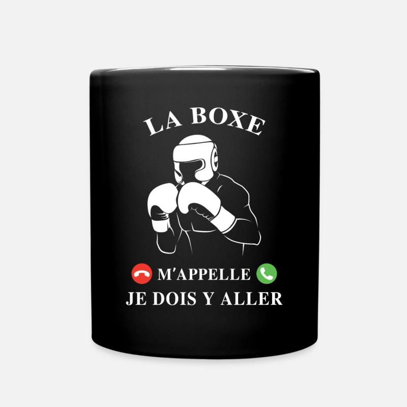 La boxe m'appelle Boxeur boxing fan boxe Drôle - Mug uni - noir