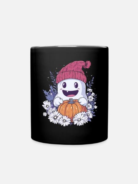 Halloween Geist Geschenk Frauen Männer Kinder Deko - Tasse einfarbig - Schwarz