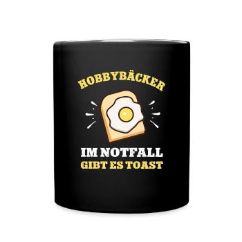 Hobbybäcker Bäcker Toast Lustig Toastbrot Backen - Tasse einfarbig - Schwarz - Vorne