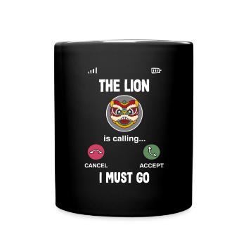 Chinese New Year Moon Lion Dance - Full Colour Mug - black - Front
