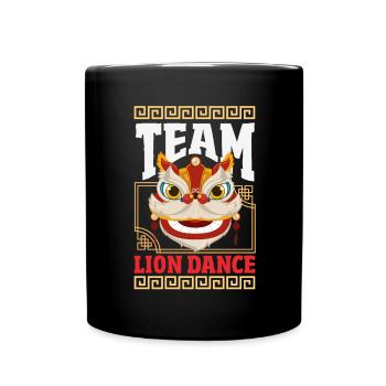 Nouvel An chinois Lune Lion Danse - Mug uni - noir - Devant