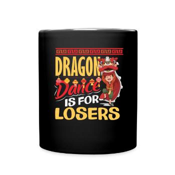 Chinese New Year Moon Lion Dance - Full Colour Mug - black - Front