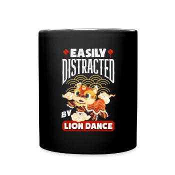 Nouvel An chinois Lune Lion Danse - Mug uni - noir - Devant