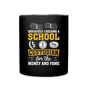 Gardien d’école Drôle Femme de ménage Gardienne - Mug uni - noir - Devant