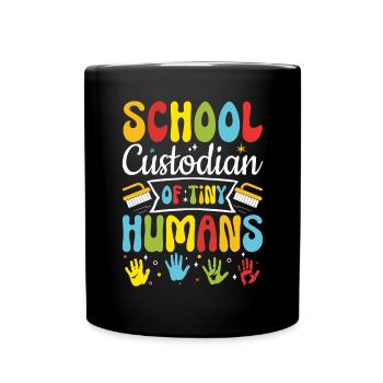 Gardien D’école De Minuscules Humains Drôle Concierge - Mug uni - noir - Devant