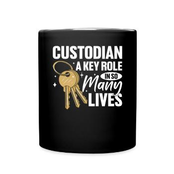 School Custodian Maid Cleaner Janitorial - Full Colour Mug - black - Front