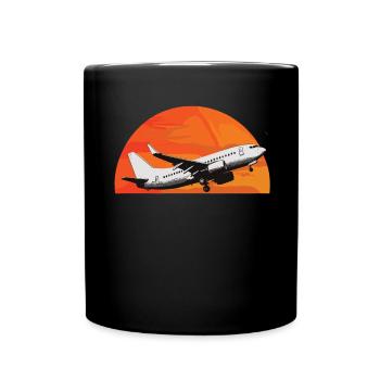 Meine Erste Flugreise Erstes Mal Fliegen - Tasse einfarbig - Schwarz - Vorne