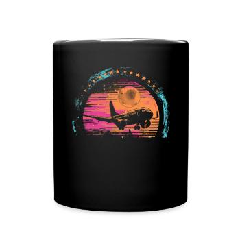 Meine Erste Flugreise Erstes Mal Fliegen - Tasse einfarbig - Schwarz - Vorne