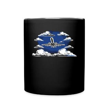 Meine Erste Flugreise Erstes Mal Fliegen - Tasse einfarbig - Schwarz - Vorne