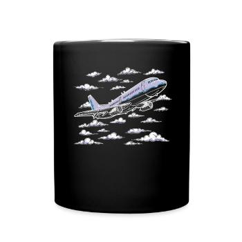 My first plane trip First time flying - Full Colour Mug - black - Front