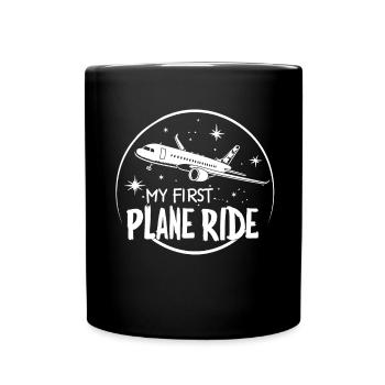 Meine Erste Flugreise Erstes Mal Fliegen - Tasse einfarbig - Schwarz - Vorne