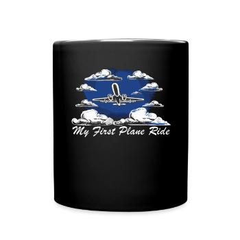 Meine Erste Flugreise Erstes Mal Fliegen - Tasse einfarbig - Schwarz - Vorne
