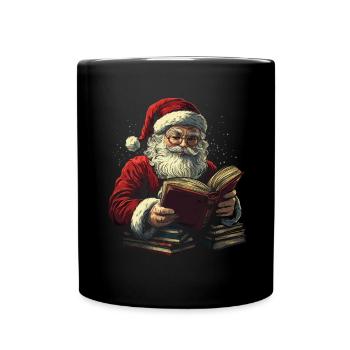 Weihnachtsmann Frauen Männer Kinder Weihnachten - Tasse einfarbig - Schwarz - Vorne