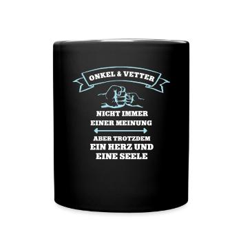 Team Onkel und Vetter Partnerlook Familie Cousin - Tasse einfarbig - Schwarz - Vorne