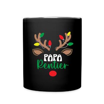 Rentier Papa Weihnachtsoutfit Lustig Weihnachten - Tasse einfarbig - Schwarz - Vorne