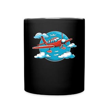 Meine Erste Flugreise Erstes Mal Fliegen - Tasse einfarbig - Schwarz - Vorne