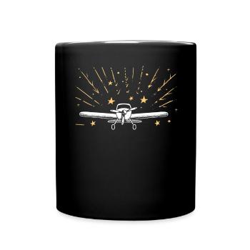 Meine Erste Flugreise Erstes Mal Fliegen - Tasse einfarbig - Schwarz - Vorne