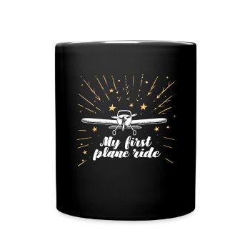 Meine Erste Flugreise Erstes Mal Fliegen - Tasse einfarbig - Schwarz - Vorne