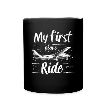 Meine Erste Flugreise Erstes Mal Fliegen - Tasse einfarbig - Schwarz - Vorne