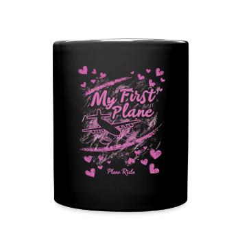Meine Erste Flugreise Erstes Mal Fliegen - Tasse einfarbig - Schwarz - Vorne