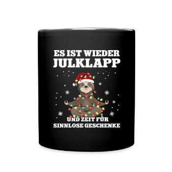 Julklapp Wichteln Schrottwichteln Weihnachten XMAS - Tasse einfarbig - Schwarz - Vorne