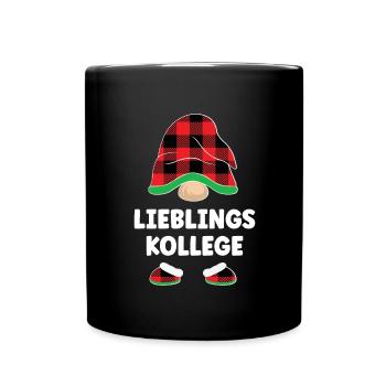 Lieblingskollege Wichteln Weihnachtsfeier Kollege - Tasse einfarbig - Schwarz - Vorne