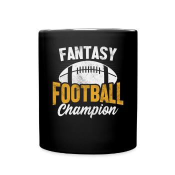 Fantasy Football Champion Commissioner Funny FFL - Full Colour Mug - black - Front