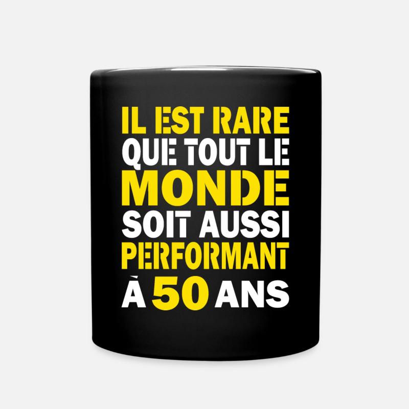 50 ans performant cadeau d'anniversaire 50 ans - Mug uni - noir
