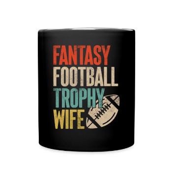 Fantasy Football Trophée Femme Rétro FFL Football - Mug uni - noir - Devant