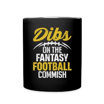 Dibs On The Fantasy Football Commish Funny FFL - Mug uni - noir - Devant