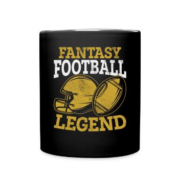 Fantasy Football Legende Kommissar Fußball FFL - Tasse einfarbig - Schwarz - Vorne