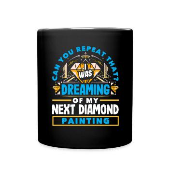 Accessories for Diamond Art Diamond Painter - Full Colour Mug - black - Front