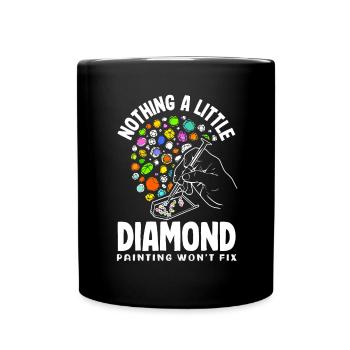 Accessories for Diamond Art Diamond Painter - Full Colour Mug - black - Front