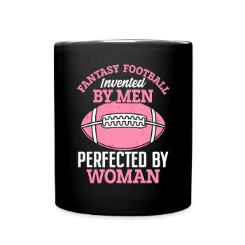 Fantasy Football inventé par les hommes FFL Girls Draft - Mug uni - noir - Devant