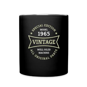 60th Birthday Year 1965 Vintage 60 Years - Full Colour Mug - black - Front