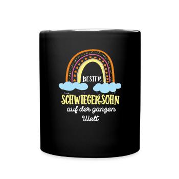 Bester Schwiegersohn auf der ganzen Welt - Tasse einfarbig - Schwarz - Vorne