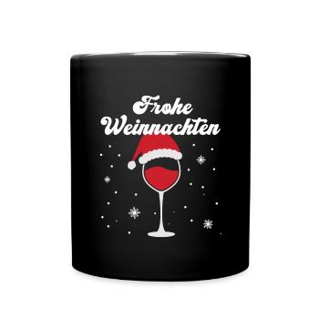 Frohe Weihnachten Wichteln Lustige Weihnachtsfeier - Tasse einfarbig - Schwarz - Vorne