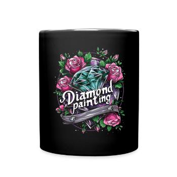 Accessories for Diamond Art Diamond Painter - Full Colour Mug - black - Front