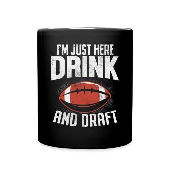 Je suis juste là pour boire et rédiger un fantasme amusant de FFL - Mug uni - noir - Devant