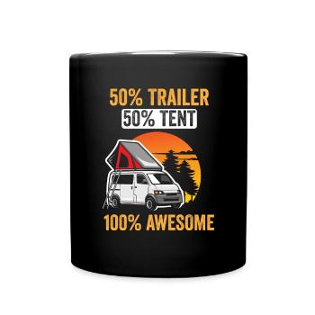 Motorhome accessories Pop-up camper - Full Colour Mug - black - Front