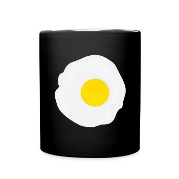 Spiegeleier Kostüm Karneval Faschingskostüm Eier - Tasse einfarbig - Schwarz - Vorne
