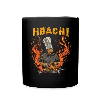 Hibachi Teppanyaki Bbq Japanese Cuisine - Full Colour Mug - black - Front