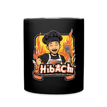 Hibachi Teppanyaki Bbq Japanese Cuisine - Full Colour Mug - black - Front
