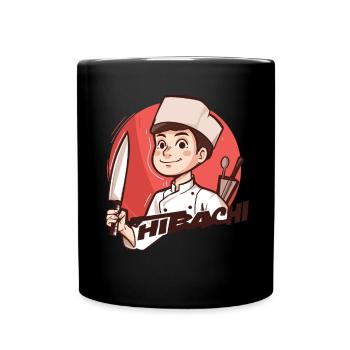 Hibachi Teppanyaki Bbq Japanese Cuisine - Full Colour Mug - black - Front