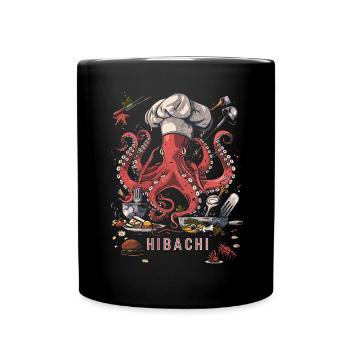 Hibachi Teppanyaki Bbq Japanese Cuisine - Full Colour Mug - black - Front