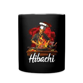 Hibachi Teppanyaki Bbq Japanese Cuisine - Full Colour Mug - black - Front