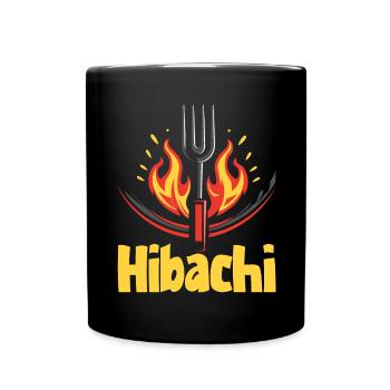 Hibachi Teppanyaki Bbq Japanese Cuisine - Full Colour Mug - black - Front